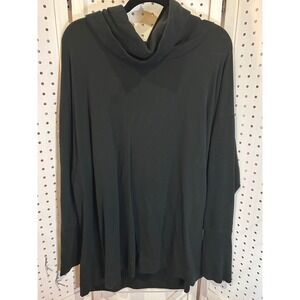 Pure‎ Energy Black Cowl Neck Long Sleeve Tunic Top Plus Size 1X